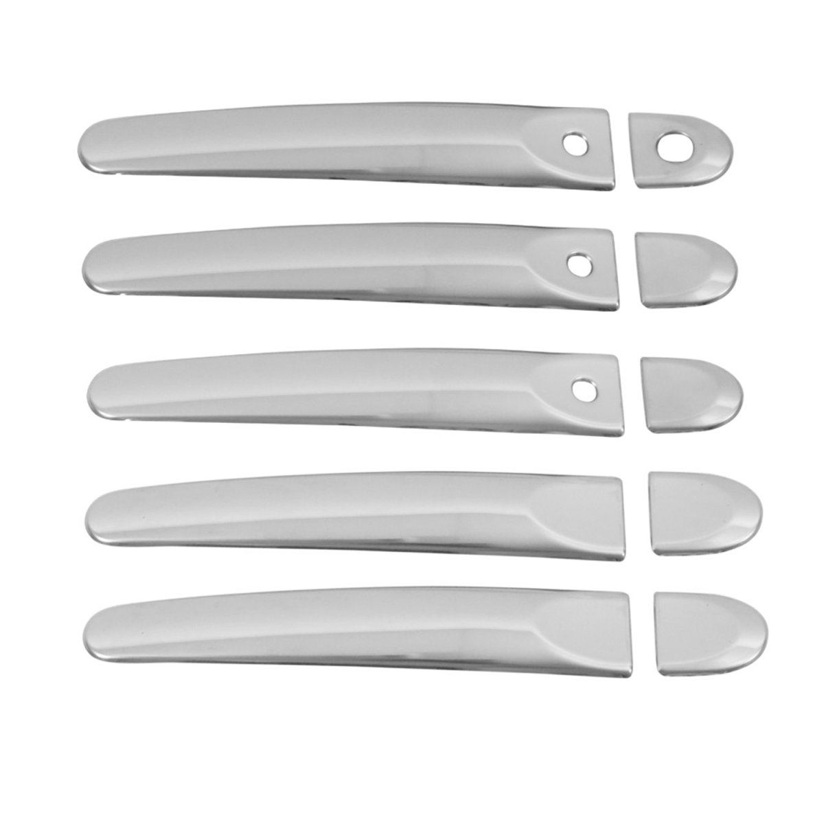 Nissan Cube Door Handle Cover - Omac - S. Steel Gloss - Silver - '09-'14